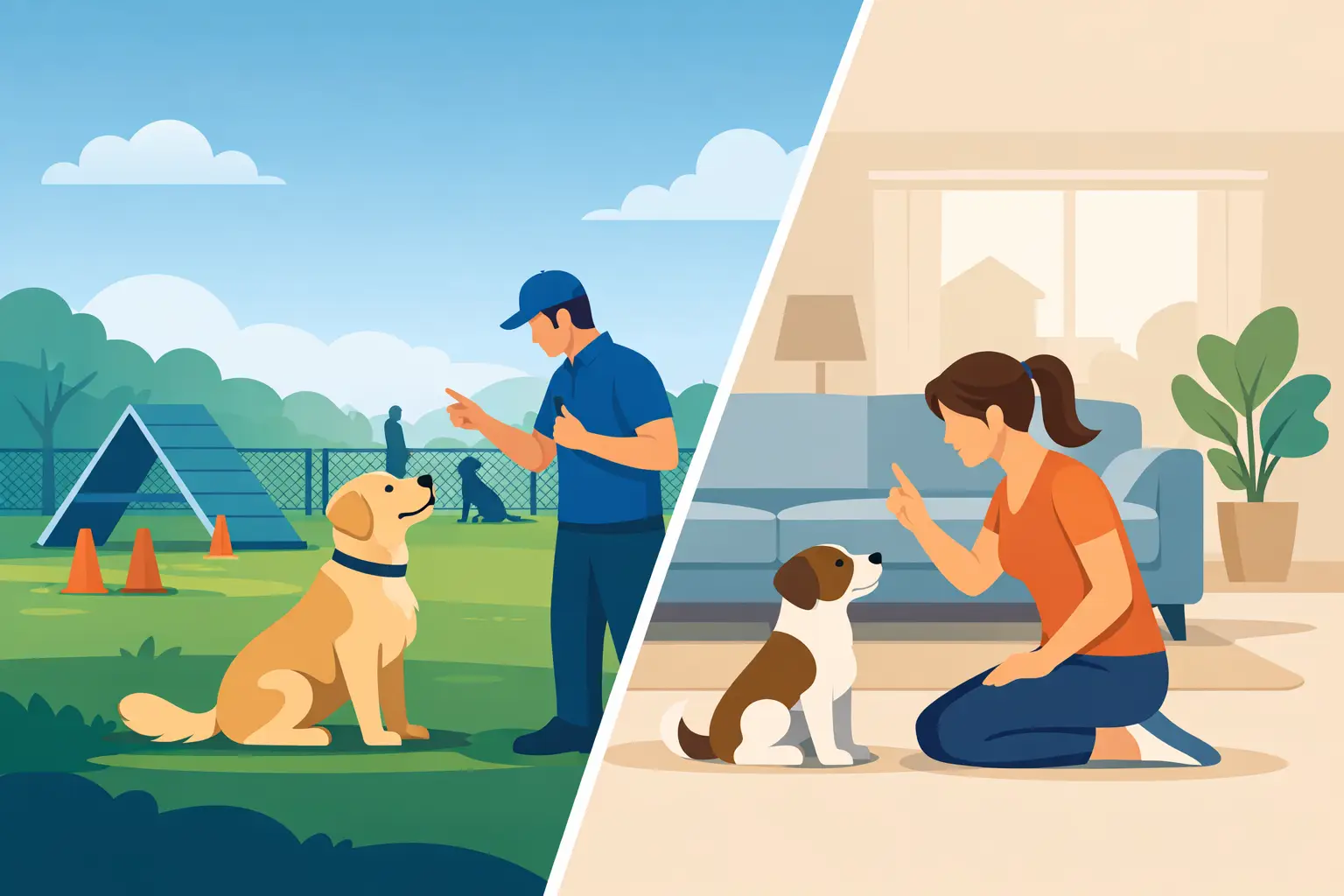 Board Training Versus Private Lessons for Your Dog