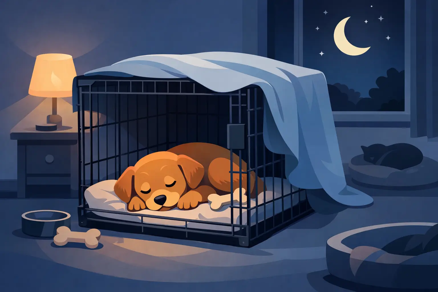 Crate Training Puppy at Night That Works
