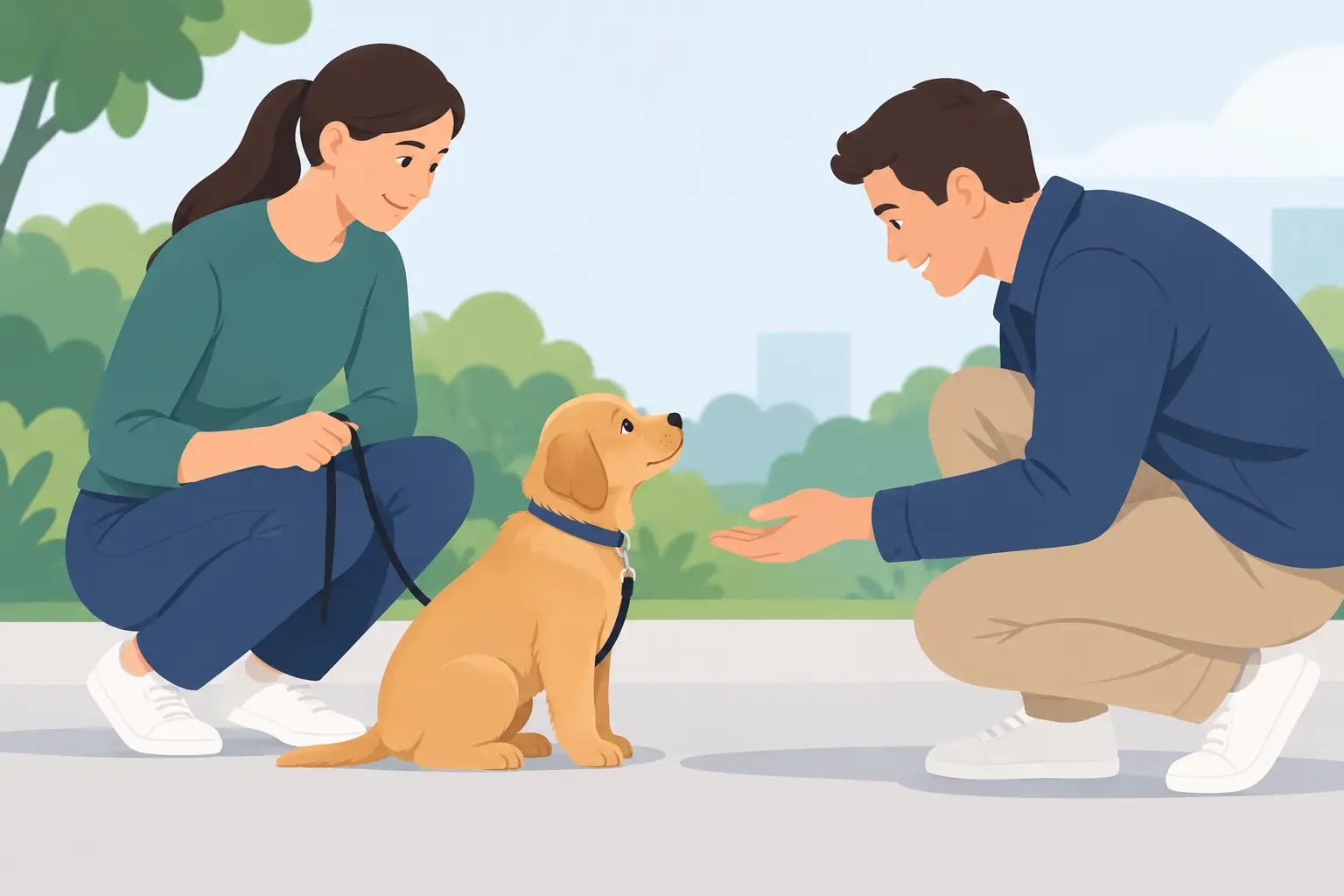 How to Introduce a Puppy to Strangers Calmly